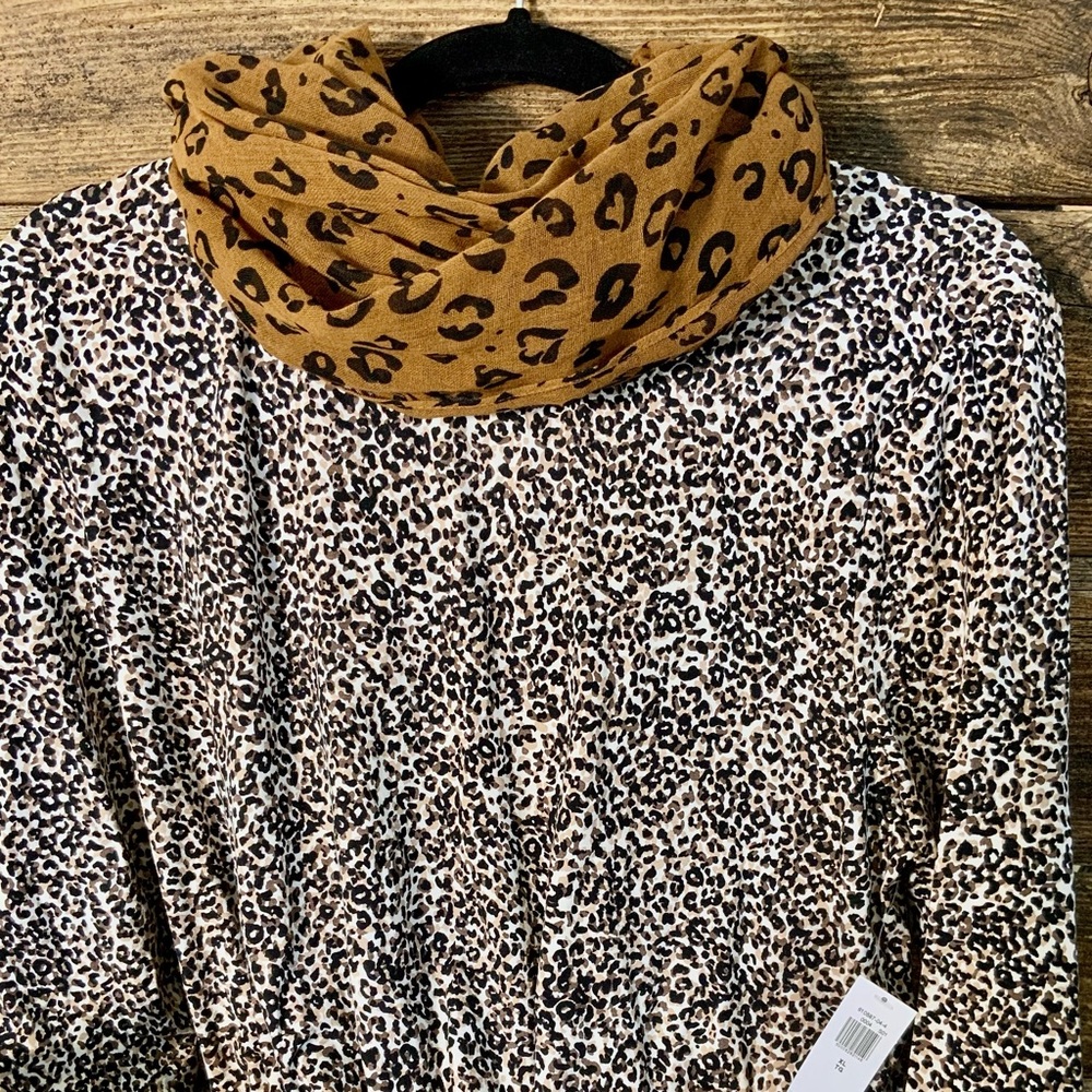 Dress Flared Animal Print size XL New with tags